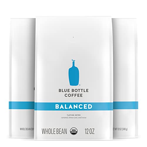 Blue Bottle Organic Coffee, Medium Roast Whole Bean, 12 oz (3-Pack)