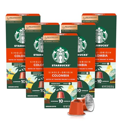 Starbucks Colombia Nespresso Pods 50-Count Medium Roast