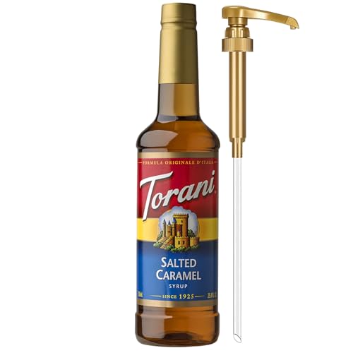 Torani Salted Caramel Coffee Syrup with Pump - 25.4oz