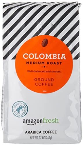 Amazon Fresh Colombia Ground Coffee Medium Roast 12oz