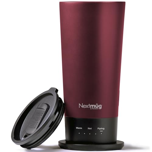 Nextmug Go Self-Heating Travel Mug 16oz Burgundy