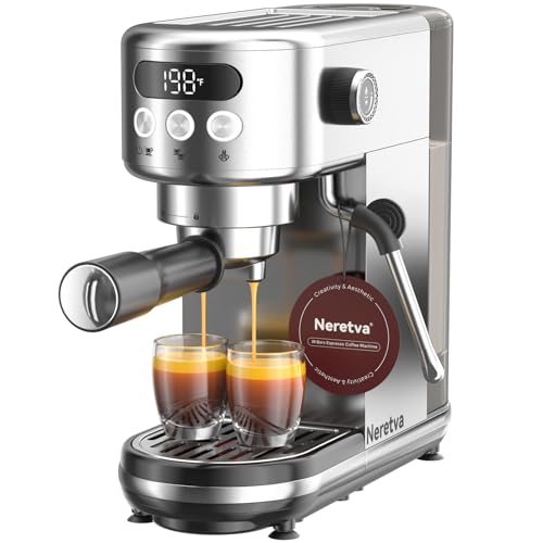 Neretva 20-Bar Espresso Machine with Steam Wand & LED