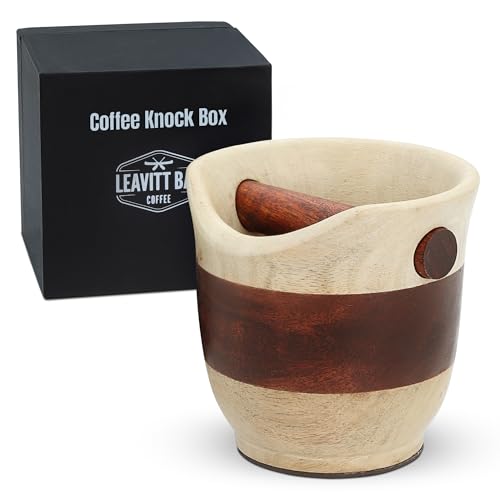 Leavitt Bay Dual-Tone Wood Espresso Knock Box