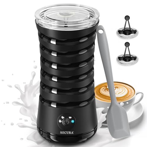 Secura Electric Milk Frother 8.4oz - 4-in-1 Hot & Cold
