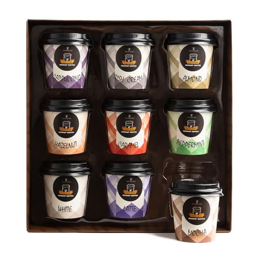 TILZ Instant Coffee Gift Set - 9 Flavored Travel Cups