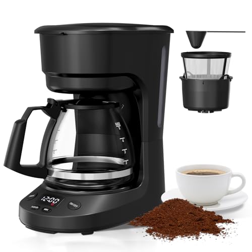 Havato 5-Cup Programmable Coffee Maker with Timer