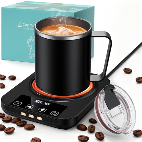 Mabahoo Coffee Mug Warmer Set with 16oz Steel Mug