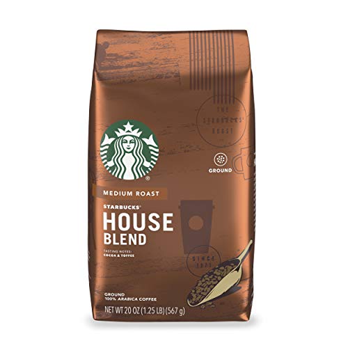 Starbucks House Blend Medium Roast Ground Coffee, 20 oz