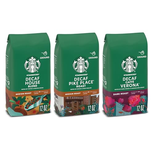 Starbucks Decaf Ground Coffee Variety Pack (3 bags)