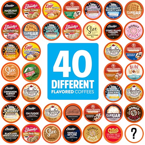 Two Rivers Flavored Coffee Pods Variety Pack - 40 Count