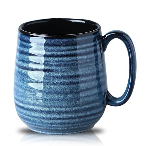 HASENSE 20oz Blue Ceramic Coffee Mug