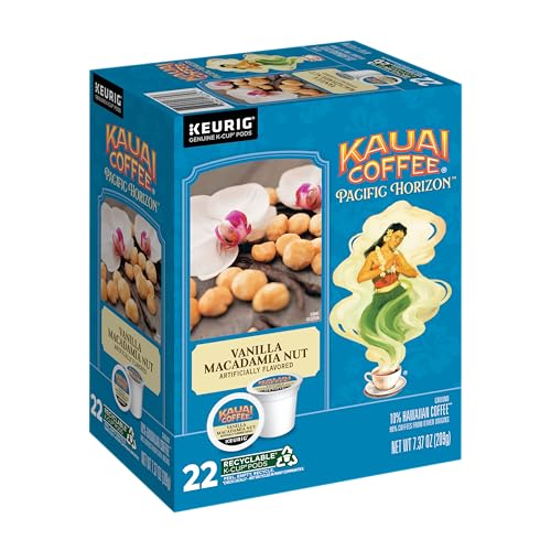 Kauai Coffee Vanilla Macadamia Nut K-Cups 22 Count