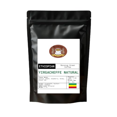 Revocup Ethiopian Yirgacheffe Green Coffee Beans - 2 lbs