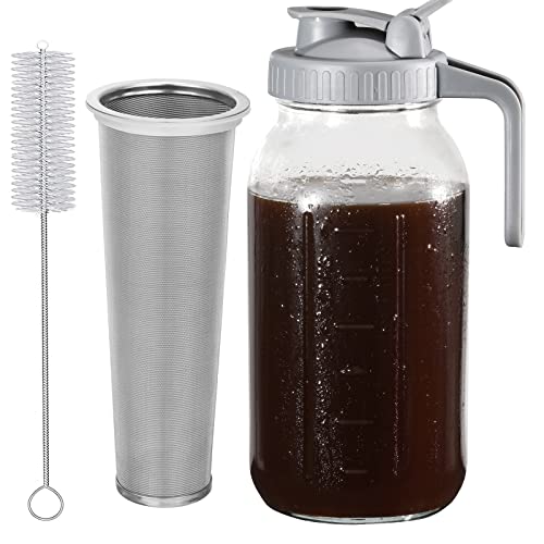 Glyntrof Cold Brew Coffee Maker - 64oz Glass Pitcher