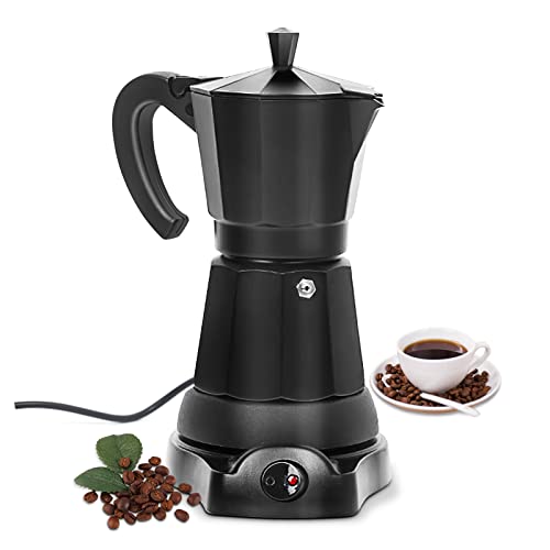 SHANGSKY Electric Moka Pot 6-Cup Espresso Maker