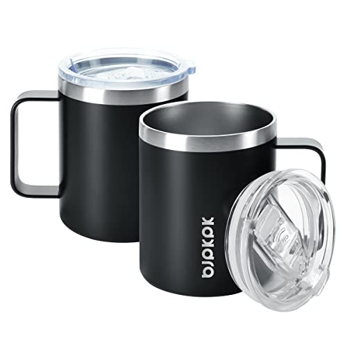 BJPKPK Insulated Coffee Mug Set - 14oz Stainless Steel
