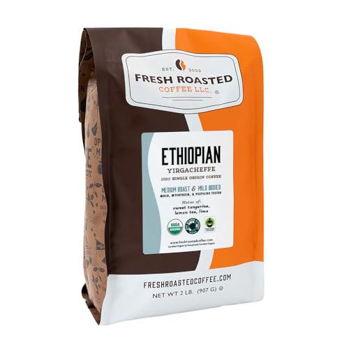 Fresh Roasted Ethiopian Yirgacheffe Whole Bean Coffee 2lb