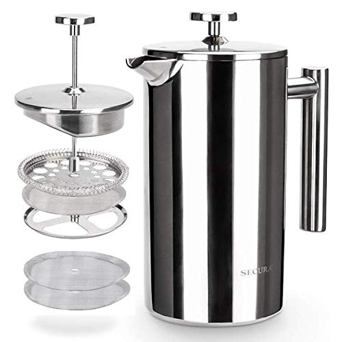 Secura Stainless Steel French Press 34oz