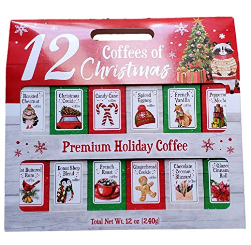 12 Gourmet Coffees Christmas Holiday Gift Set