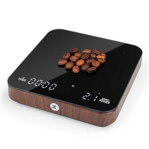 KitchenTour Coffee Scale with Timer - 0.1g Precision