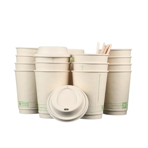 Living Balance Compostable Coffee Cups 12oz 75-Pack