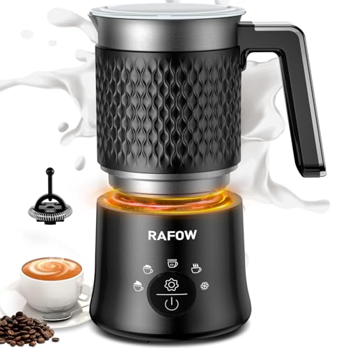 Rafow Electric Milk Frother 5-in-1 Steamer 11.8oz