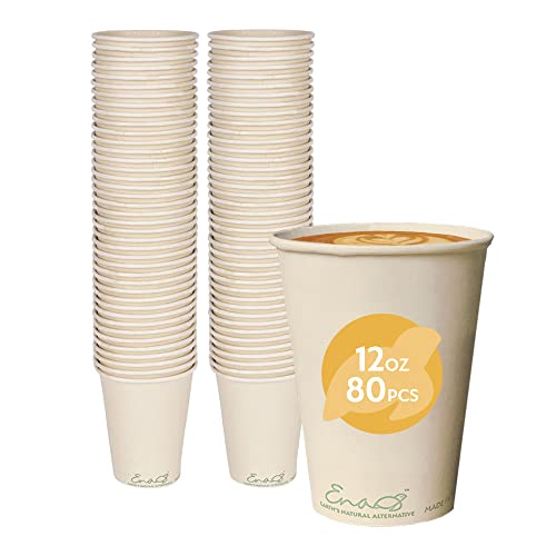 Earth's Natural 12oz Bamboo Coffee Cups 80-Pack