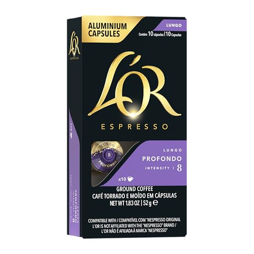 L'OR Profondo Lungo Coffee Capsules - 10 Count