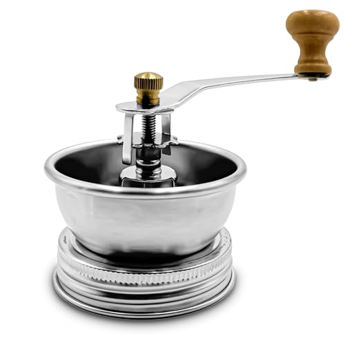 ByteX Mason Jar Coffee Grinder Lid - Manual Ceramic Burr