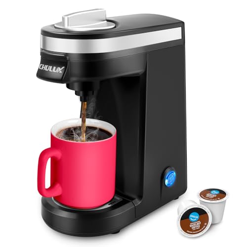 CHULUX Single Serve Coffee Maker - K-Cup & Ground Coffee