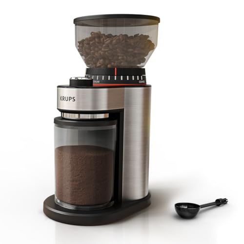 KRUPS Electric Burr Coffee Grinder with 18 Settings