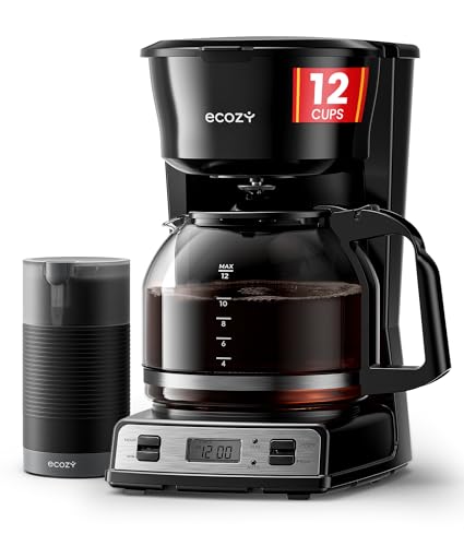 ecozy 12-Cup Coffee Maker with Grinder Combo