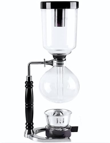 5-Cup Siphon Coffee Maker with Glass Pot & Steel Base