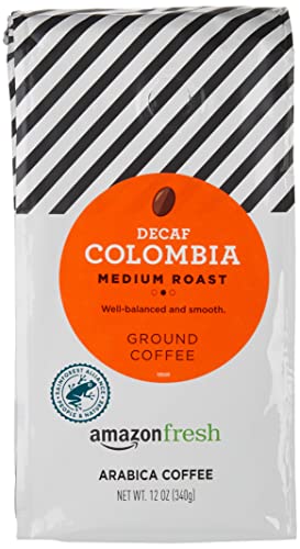 Amazon Fresh Decaf Colombia Ground Coffee Medium Roast