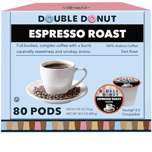 Double Donut Dark Espresso K-Cups (80 Pack)