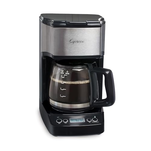 Capresso 5-Cup Mini Drip Coffee Maker Black Steel