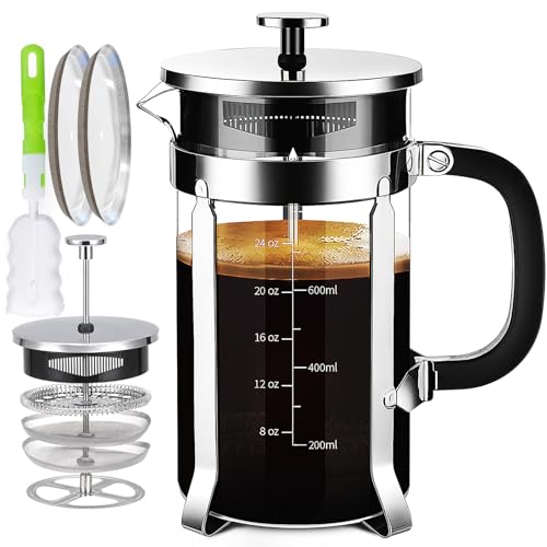 YMMIND French Press Coffee Maker 34oz Stainless Steel
