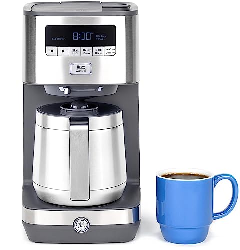 GE 10-Cup Programmable Coffee Maker with Thermal Carafe