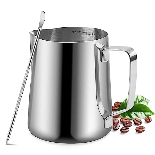 UMUACCAN Milk Frothing Pitcher - 12oz/20oz Steel Jug