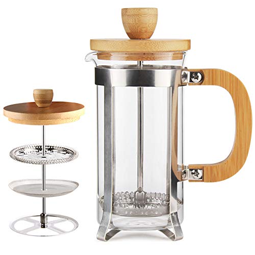 Sivaphe 12oz French Press Coffee Maker with Bamboo Handle