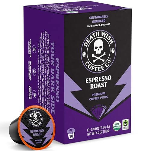 Death Wish Espresso Dark Roast Coffee Pods (10 Count)