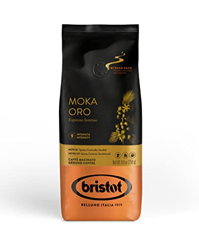 Bristot Moka Oro Ground Coffee - Medium Roast - 8.8oz