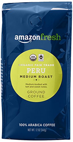 Amazon Fresh Organic Peru Ground Coffee Medium Roast 12oz