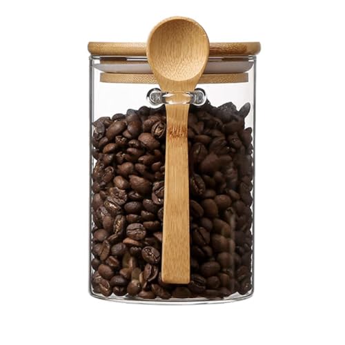 Airtight Food Storage Container with Bamboo Lid and Spoon