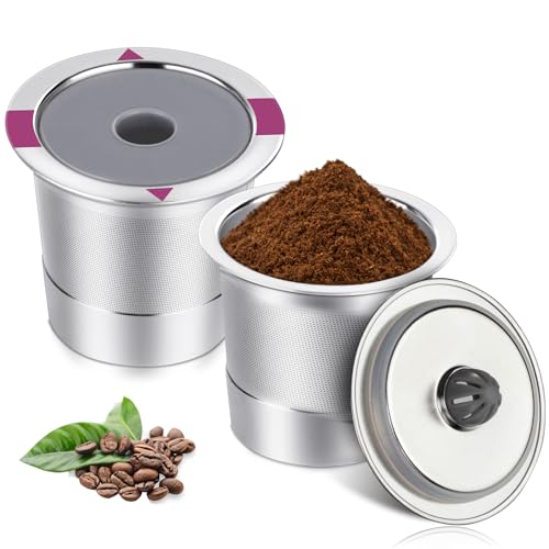 InwodiTeki Reusable K-Cup Pods 2-Pack Stainless Steel
