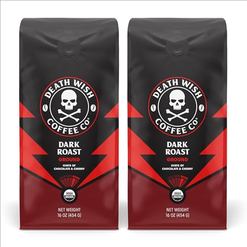 Death Wish Coffee Dark Roast Ground Coffee 2-Pack