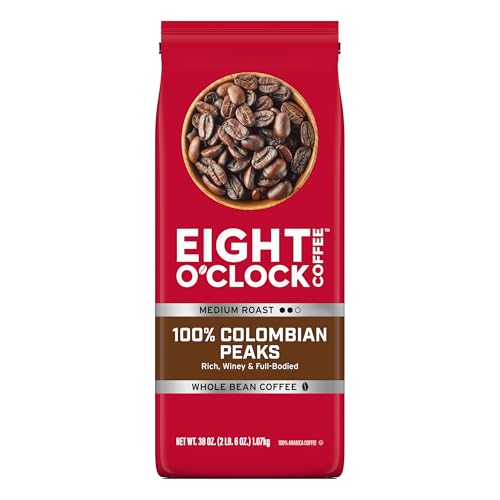 Eight O'Clock Colombian Peaks Medium Roast Whole Bean Coffee