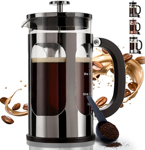 BAYKA French Press Coffee Maker 34oz Stainless Steel