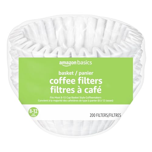 Amazon Basics Coffee Filters 8-12 Cup White 200ct