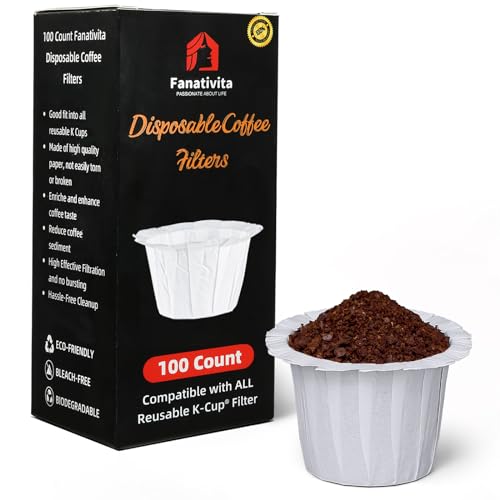 Fanativita K-Cup Coffee Filters 100 Count - White